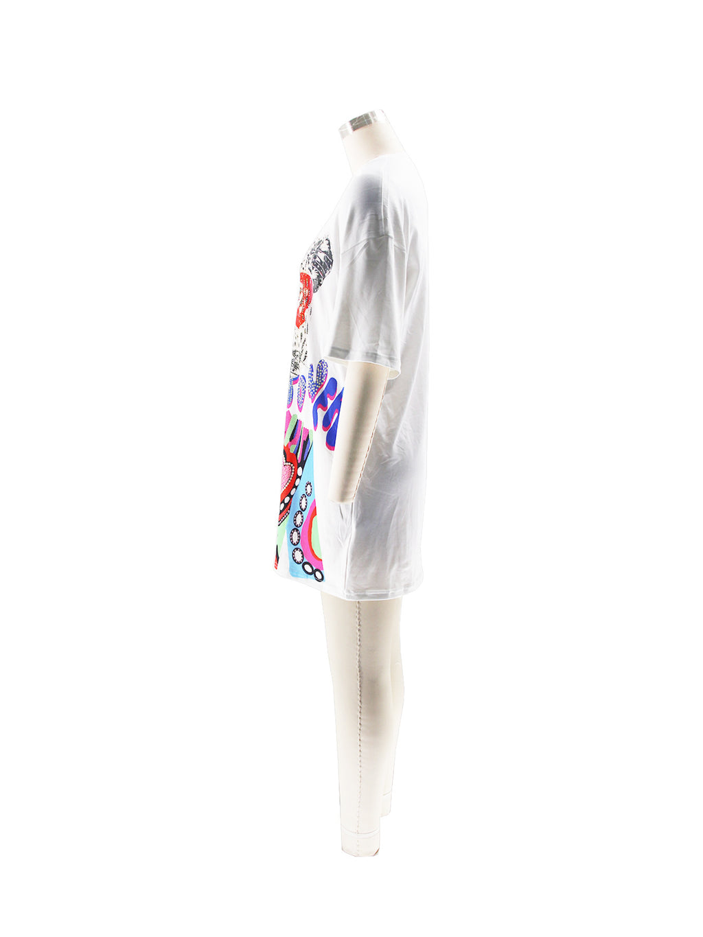 Women casual print street short-sleeved T-shirt dress