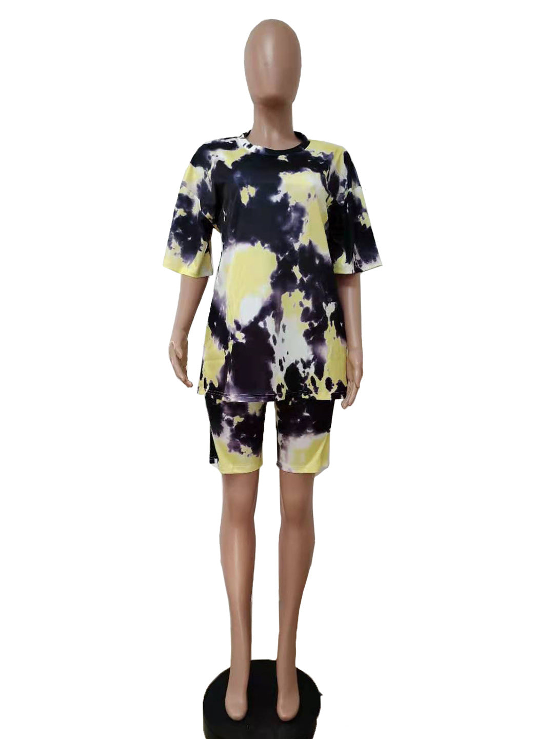 Tie Dye Suit Short Sleeve Shorts Splatter Print