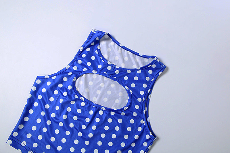 Polka Dot Printed Sexy Top Shorts Two-Piece Set