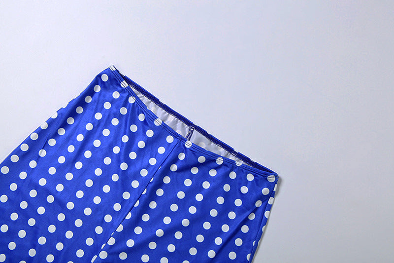 Polka Dot Printed Sexy Top Shorts Two-Piece Set